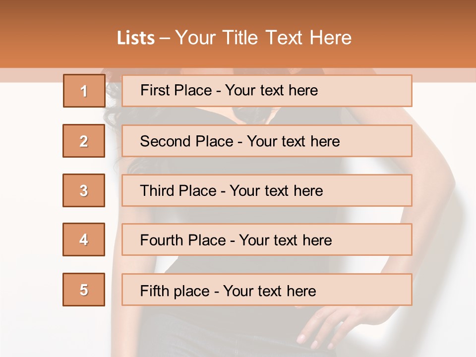 Woman Black Glamour PowerPoint Template
