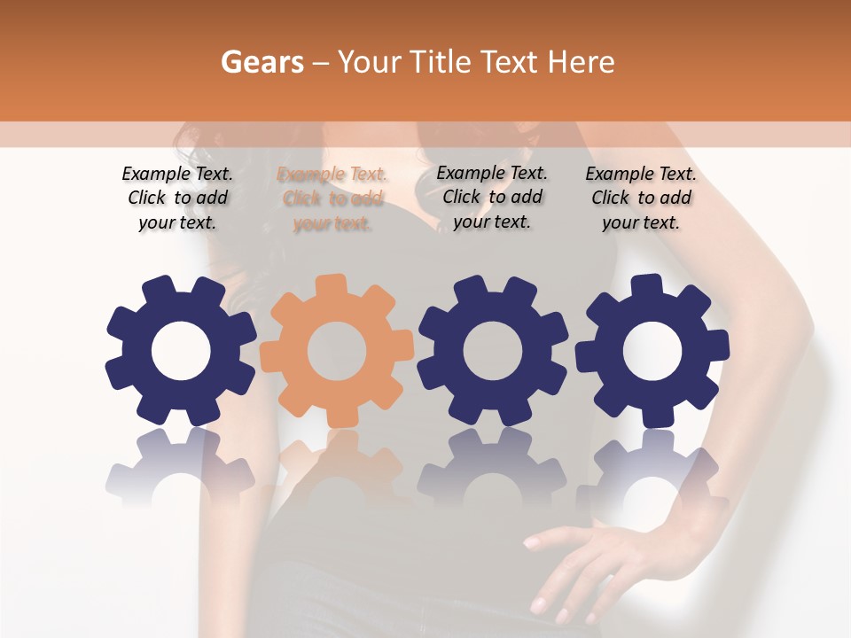 Woman Black Glamour PowerPoint Template