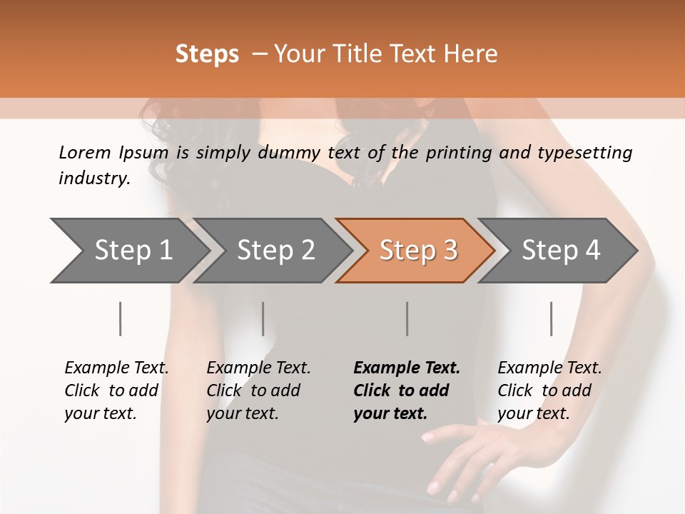 Woman Black Glamour PowerPoint Template