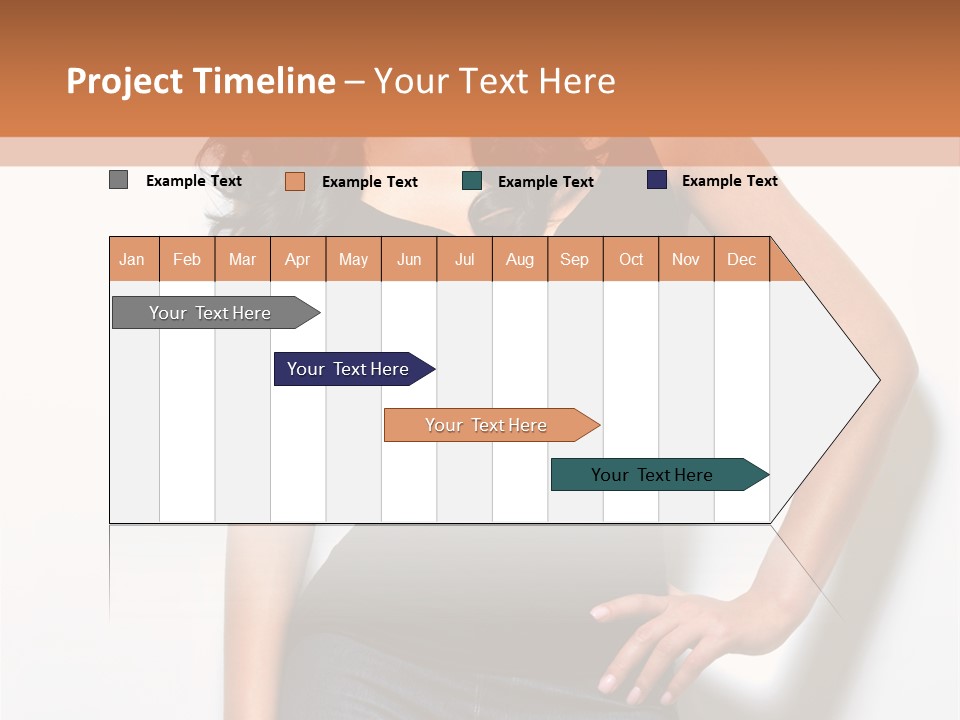 Woman Black Glamour PowerPoint Template