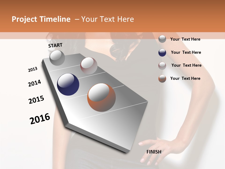 Woman Black Glamour PowerPoint Template