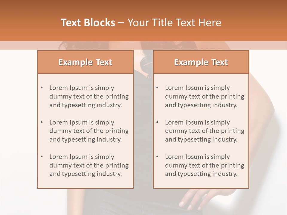 Woman Black Glamour PowerPoint Template