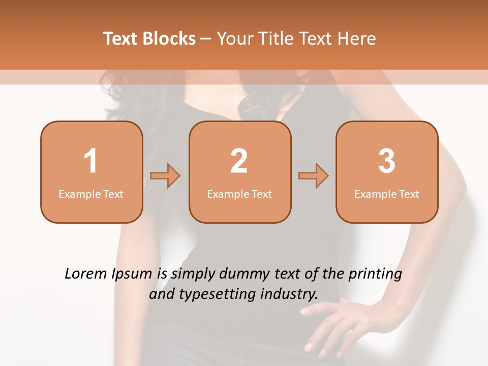 Woman Black Glamour PowerPoint Template