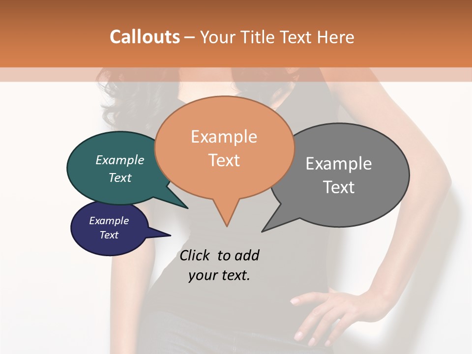 Woman Black Glamour PowerPoint Template