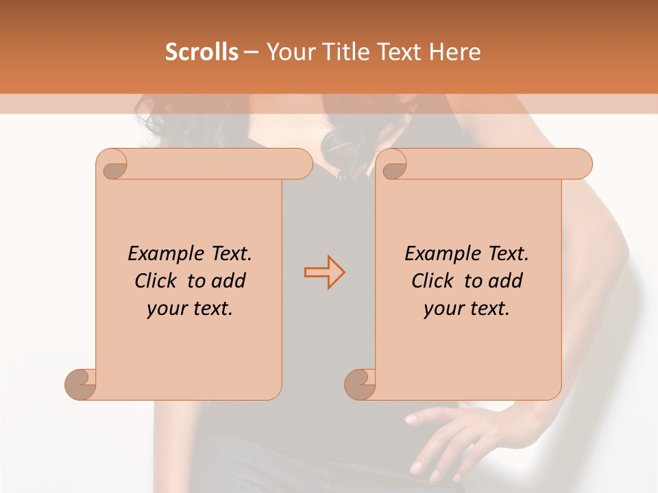 Woman Black Glamour PowerPoint Template
