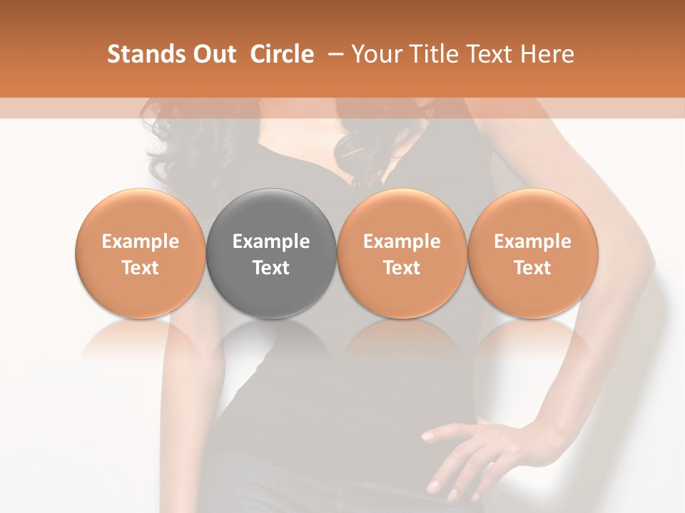 Woman Black Glamour PowerPoint Template