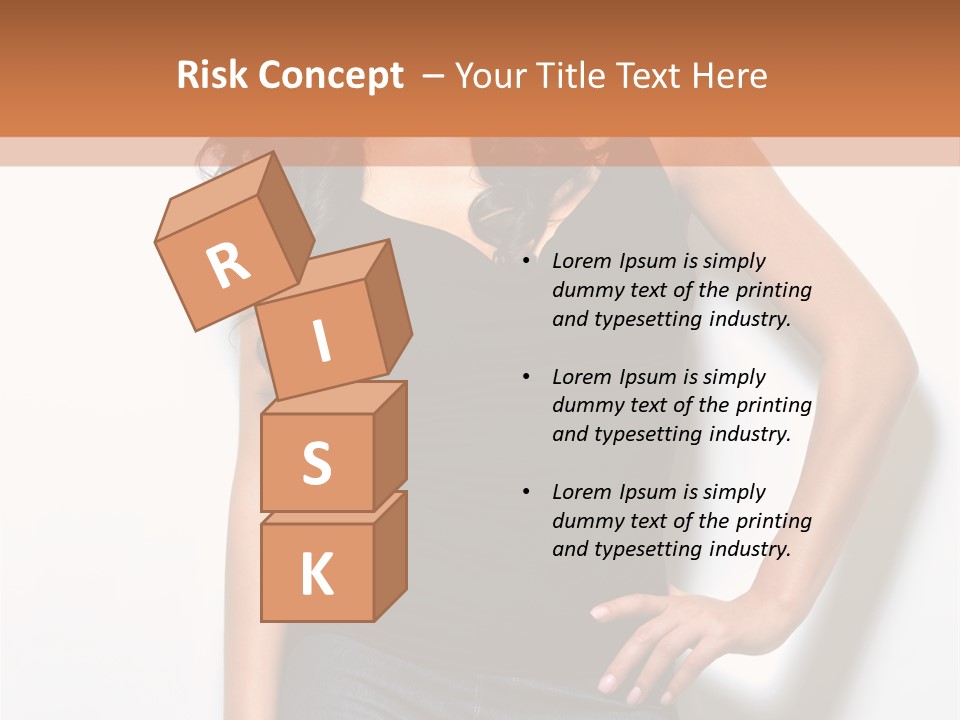 Woman Black Glamour PowerPoint Template