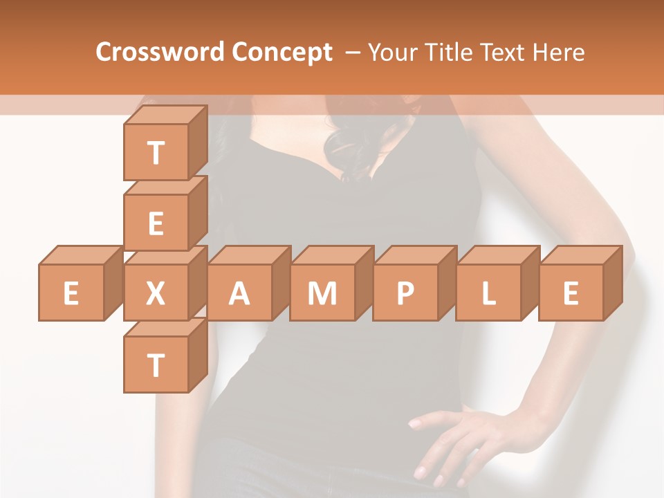 Woman Black Glamour PowerPoint Template