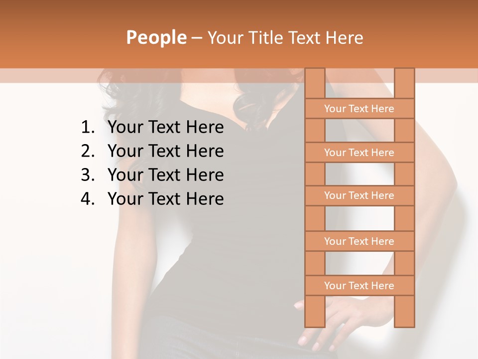 Woman Black Glamour PowerPoint Template