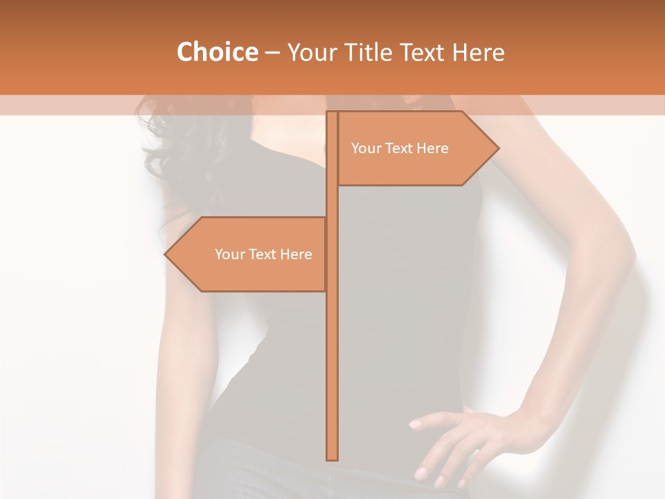 Woman Black Glamour PowerPoint Template