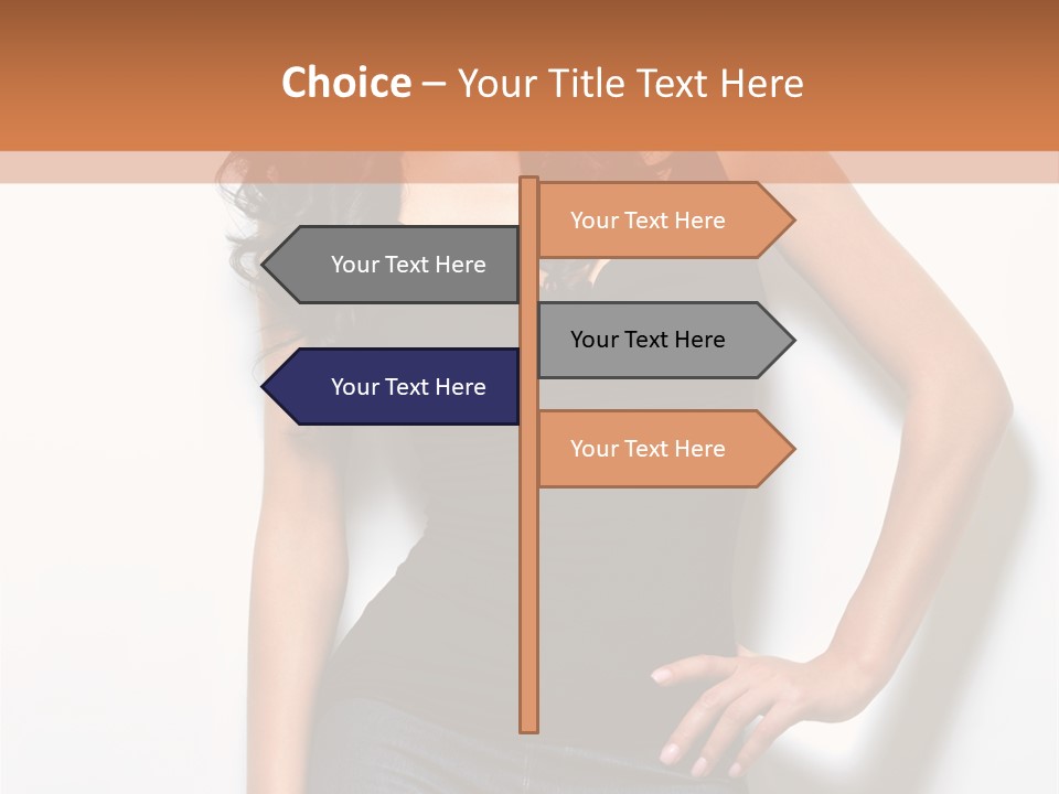 Woman Black Glamour PowerPoint Template