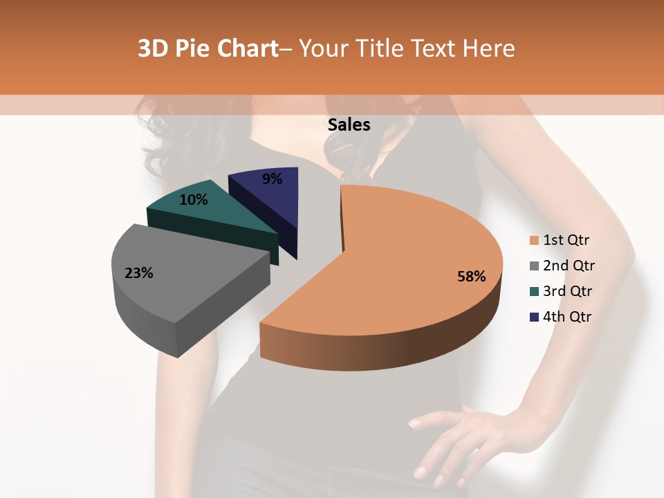 Woman Black Glamour PowerPoint Template