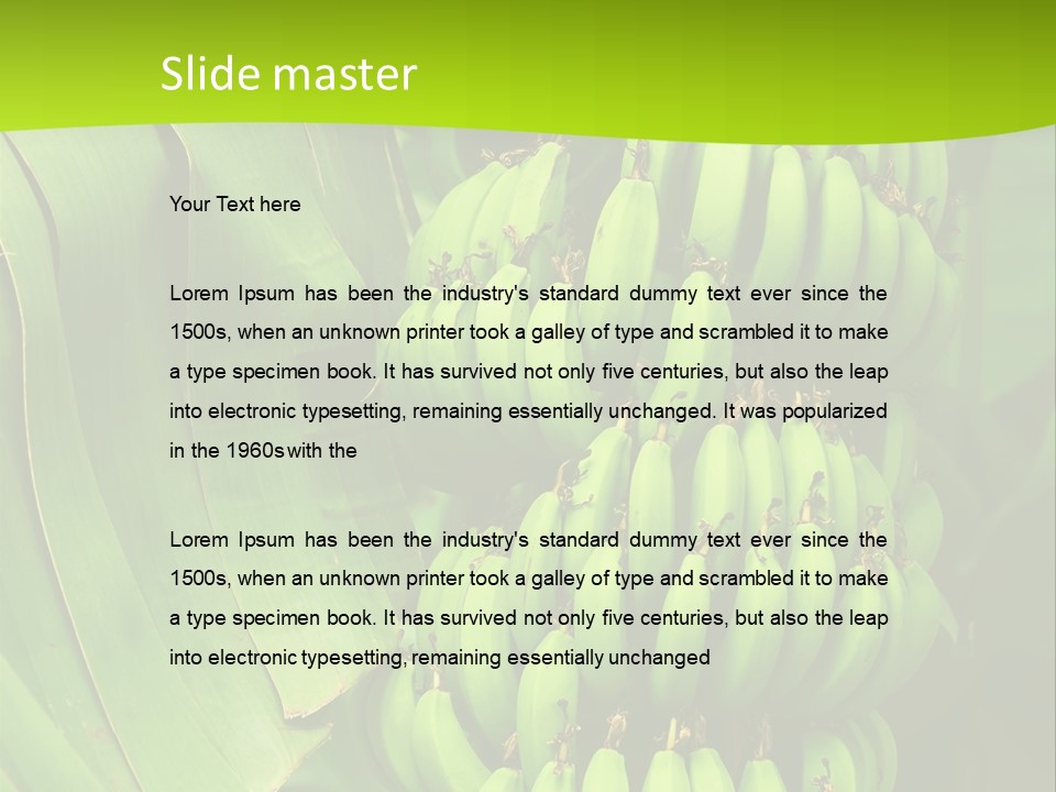 Produce Green Vegetarian PowerPoint Template
