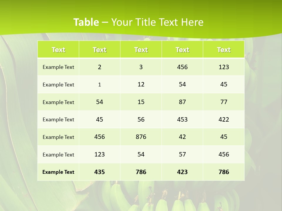 Produce Green Vegetarian PowerPoint Template