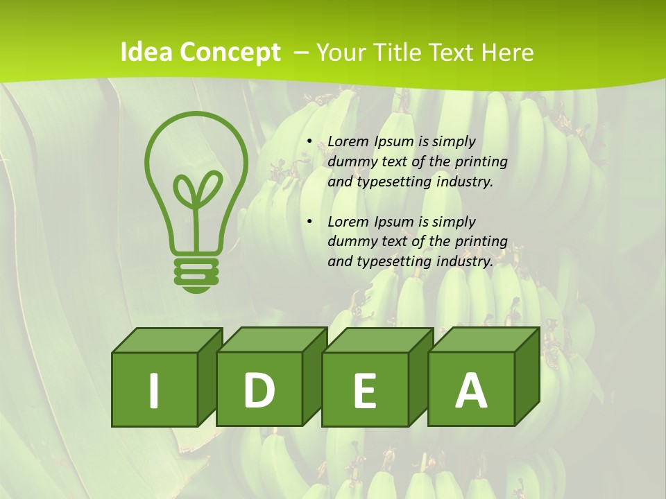 Produce Green Vegetarian PowerPoint Template