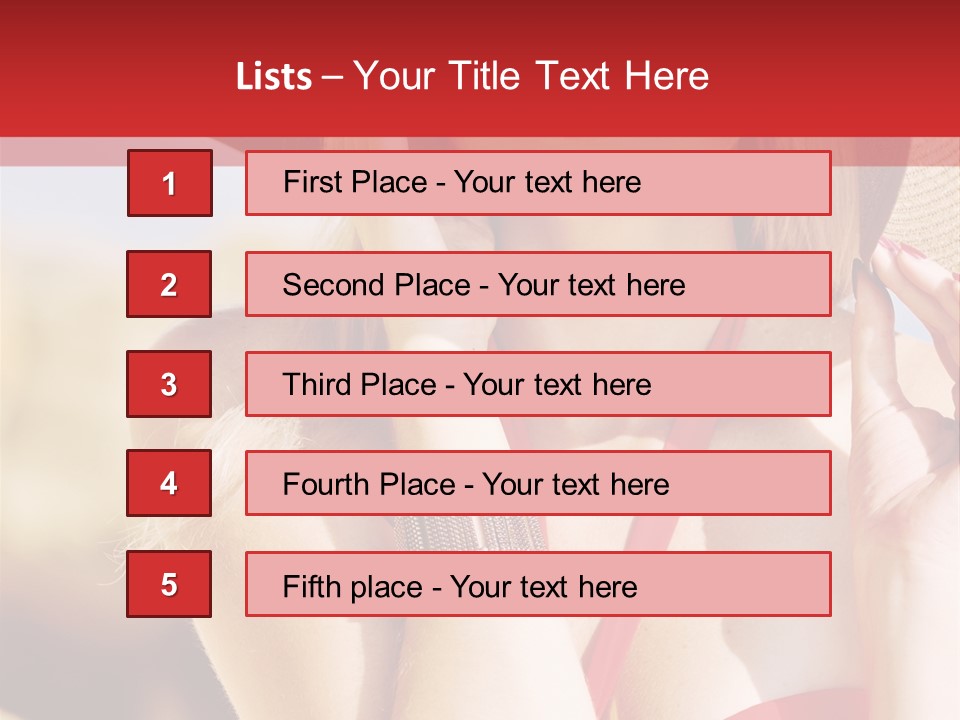 Pretty Red Outdoor PowerPoint Template