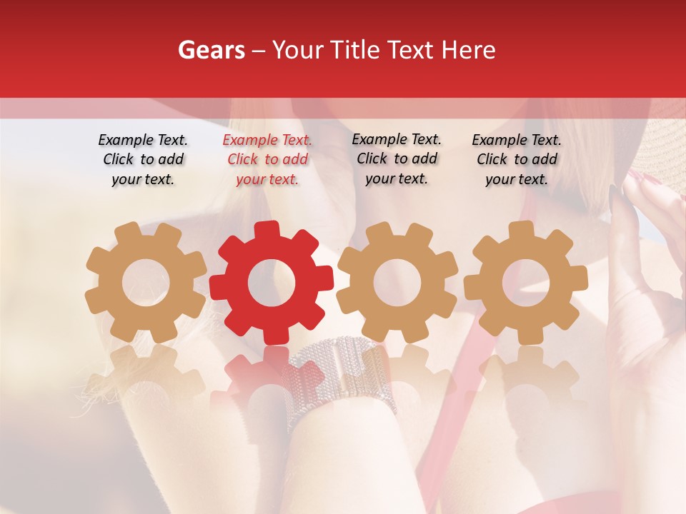 Pretty Red Outdoor PowerPoint Template