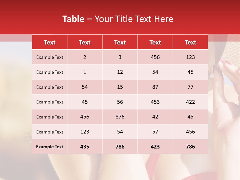 Pretty Red Outdoor PowerPoint Template