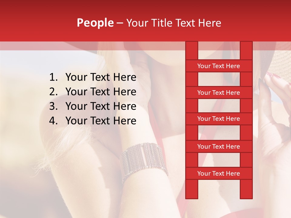 Pretty Red Outdoor PowerPoint Template