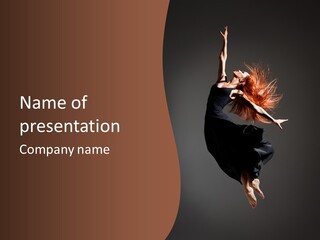 Woman Elegance Ballerina PowerPoint Template