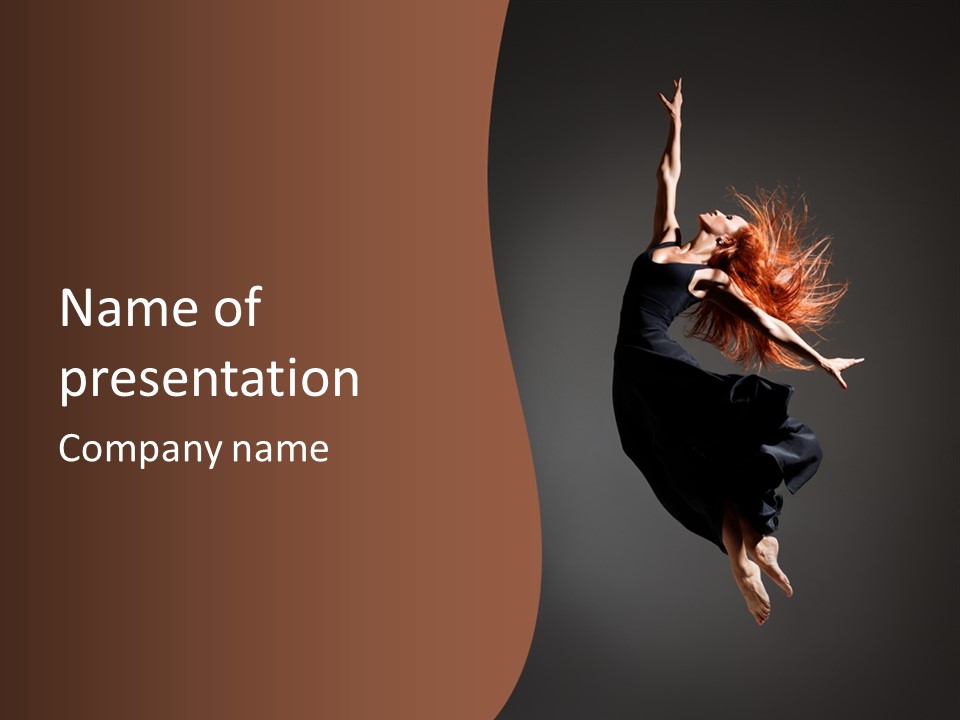 Woman Elegance Ballerina PowerPoint Template