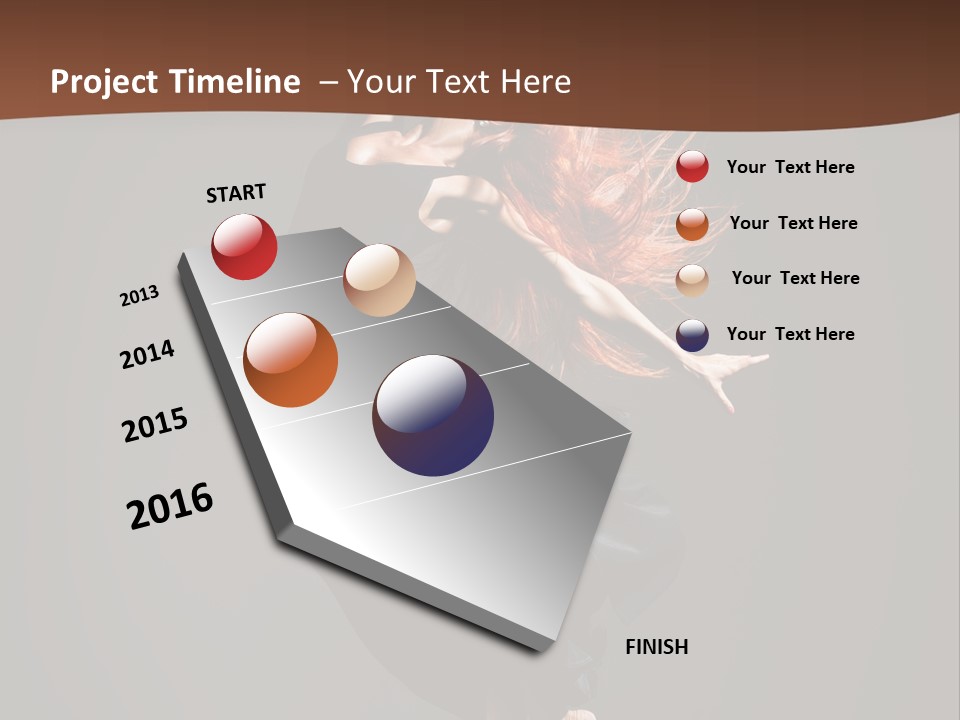 Woman Elegance Ballerina PowerPoint Template