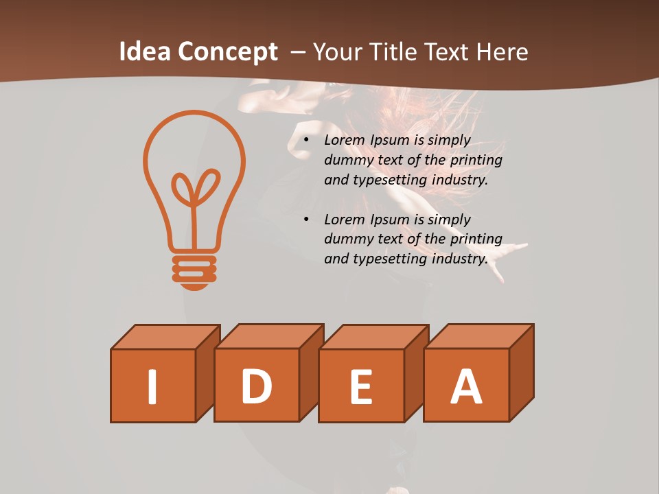 Woman Elegance Ballerina PowerPoint Template