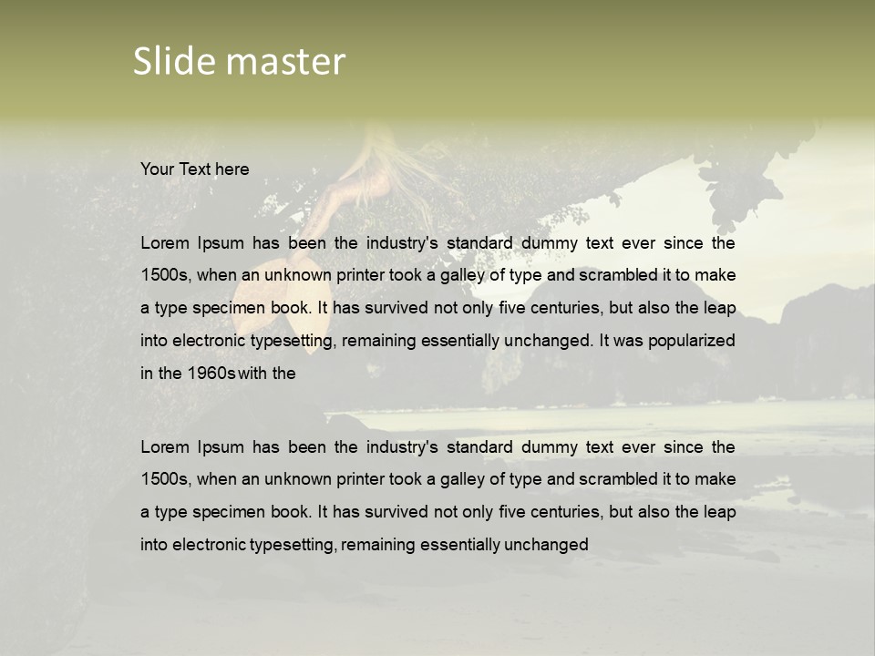 Sitting Naked Figure PowerPoint Template