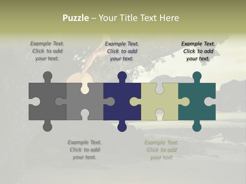 Sitting Naked Figure PowerPoint Template