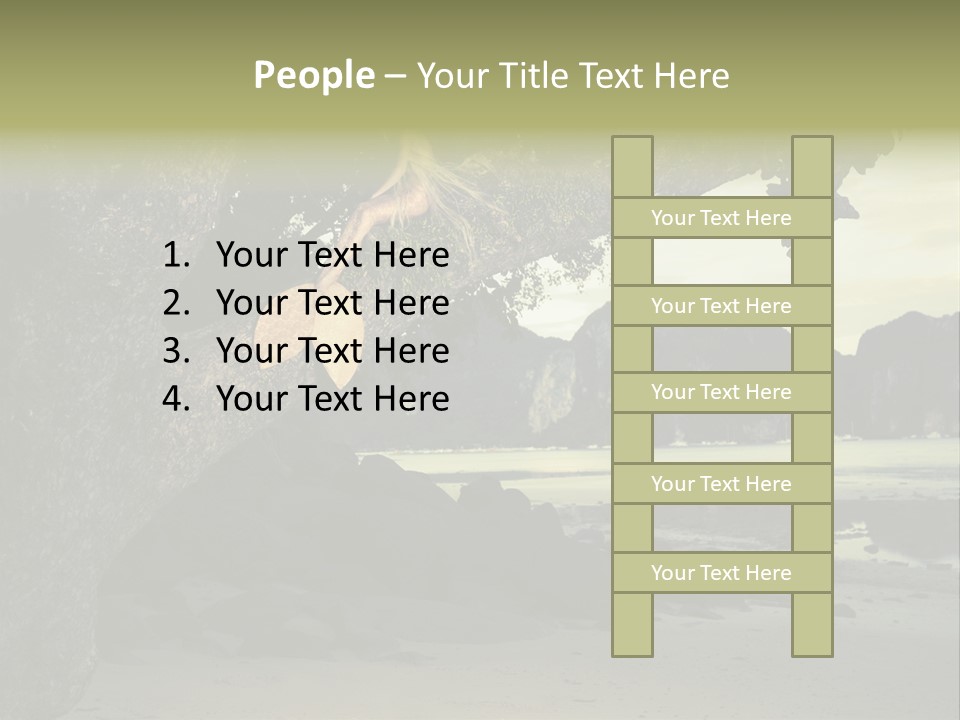 Sitting Naked Figure PowerPoint Template