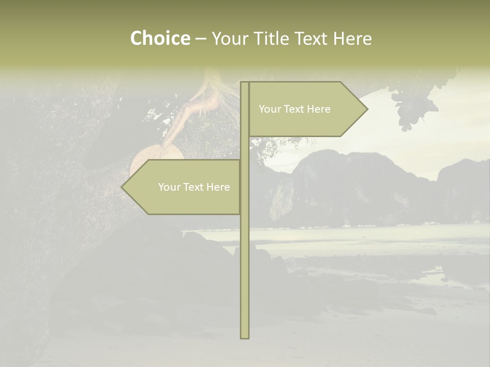 Sitting Naked Figure PowerPoint Template