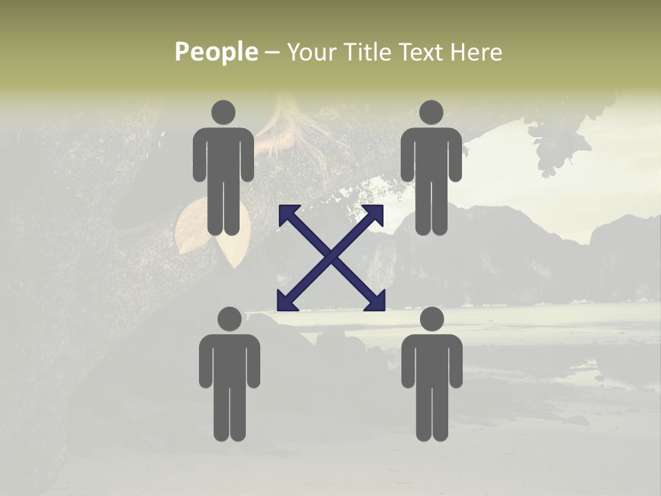 Sitting Naked Figure PowerPoint Template