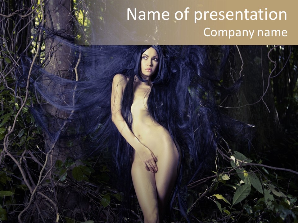 Dryad Fairy Female PowerPoint Template