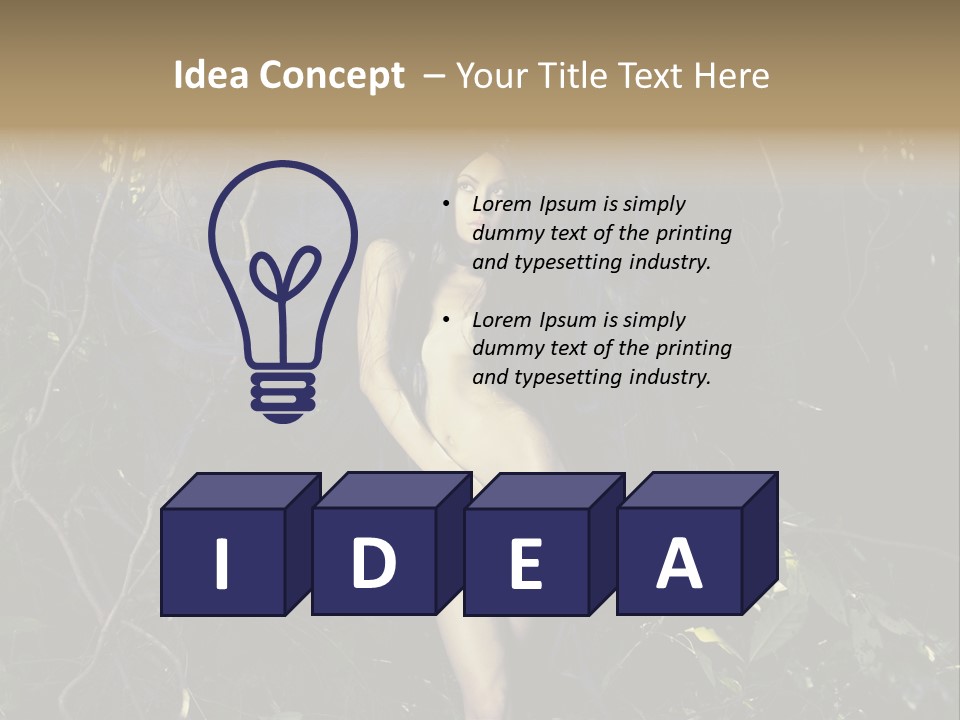 Dryad Fairy Female PowerPoint Template