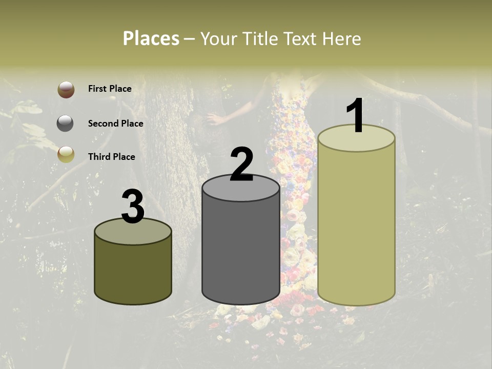 Dress Romantic Figure PowerPoint Template