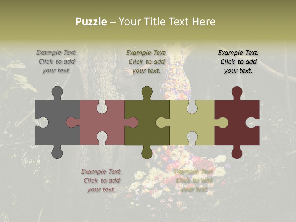 Dress Romantic Figure PowerPoint Template