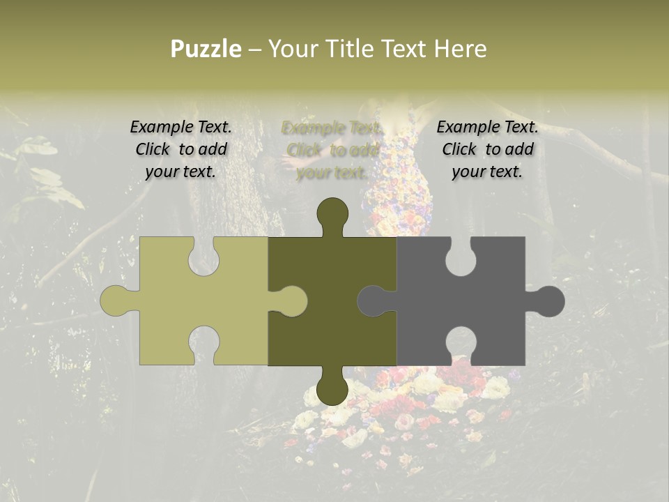 Dress Romantic Figure PowerPoint Template