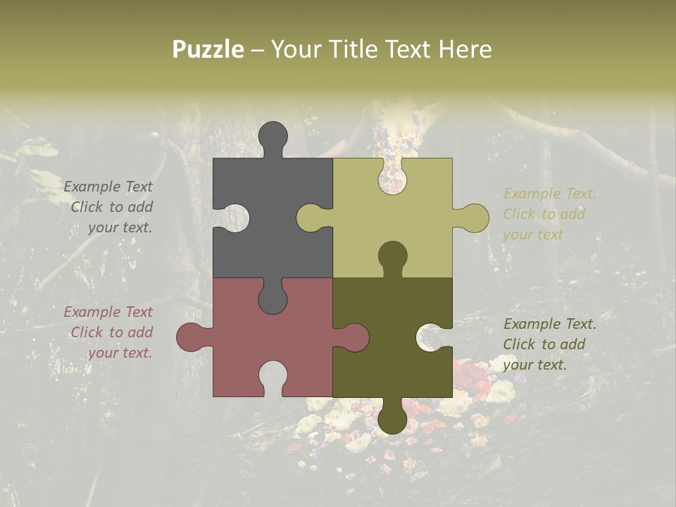 Dress Romantic Figure PowerPoint Template