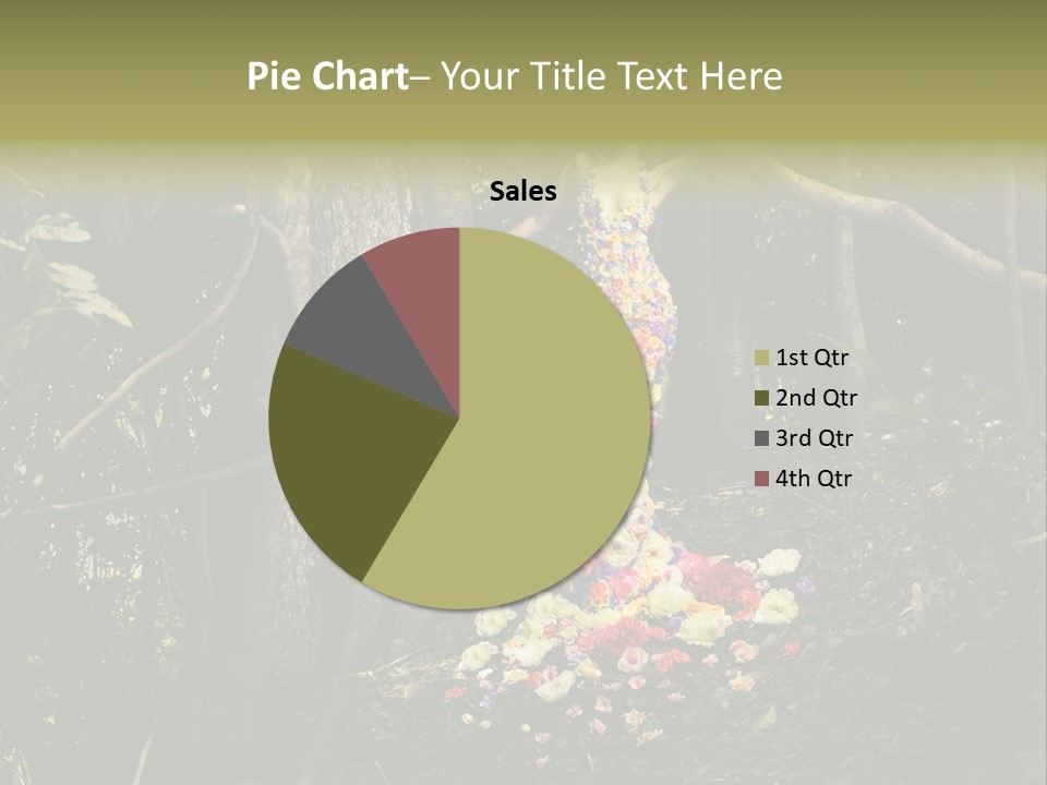Dress Romantic Figure PowerPoint Template