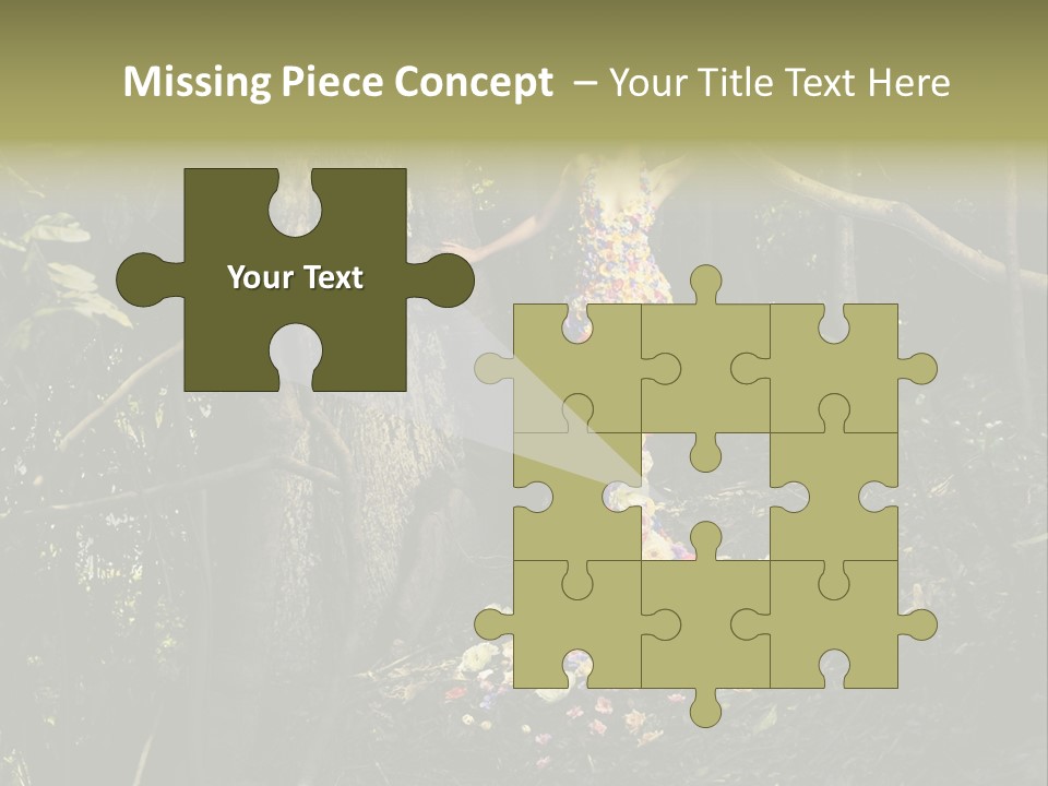 Dress Romantic Figure PowerPoint Template