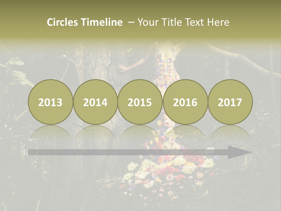 Dress Romantic Figure PowerPoint Template