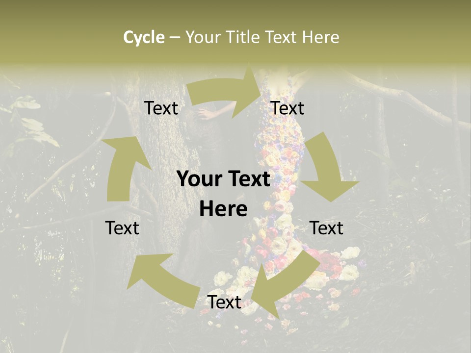 Dress Romantic Figure PowerPoint Template