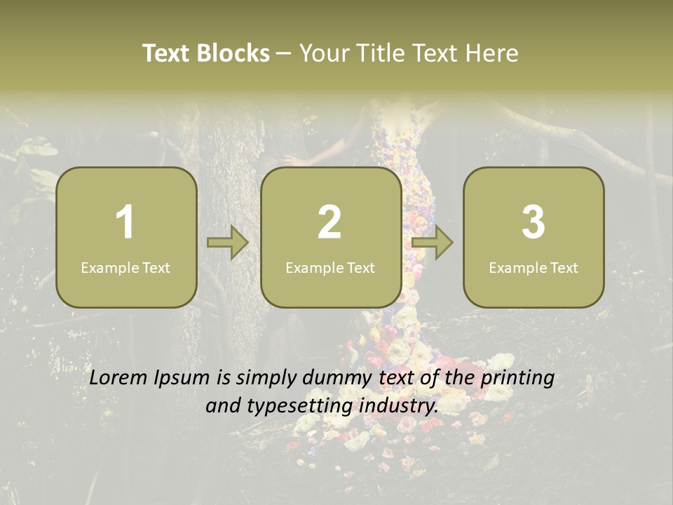 Dress Romantic Figure PowerPoint Template