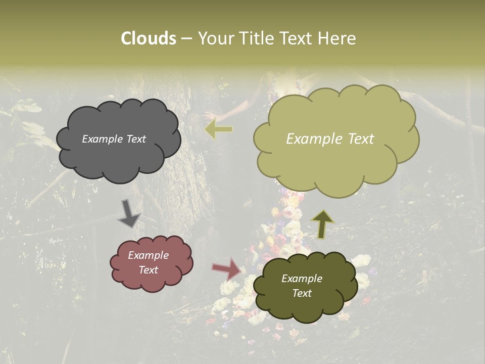 Dress Romantic Figure PowerPoint Template