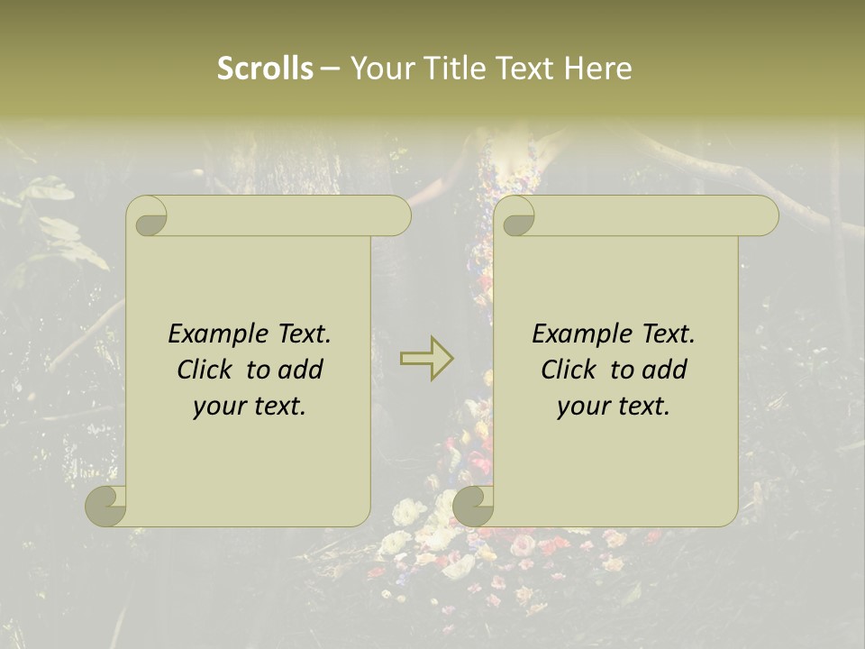 Dress Romantic Figure PowerPoint Template