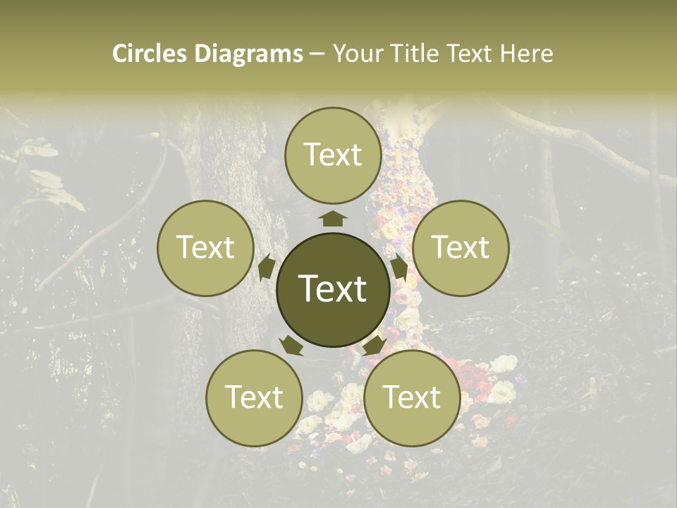 Dress Romantic Figure PowerPoint Template