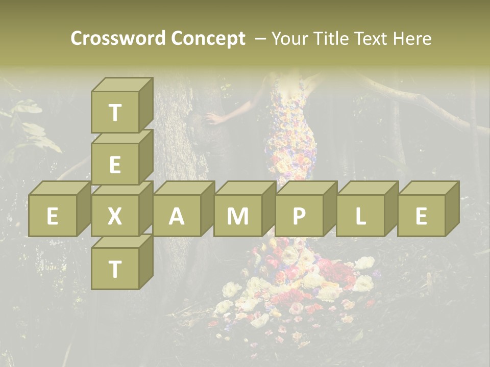 Dress Romantic Figure PowerPoint Template