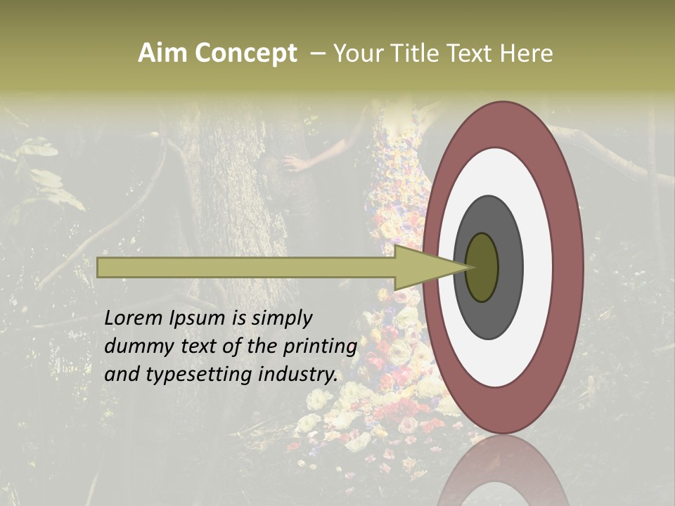 Dress Romantic Figure PowerPoint Template