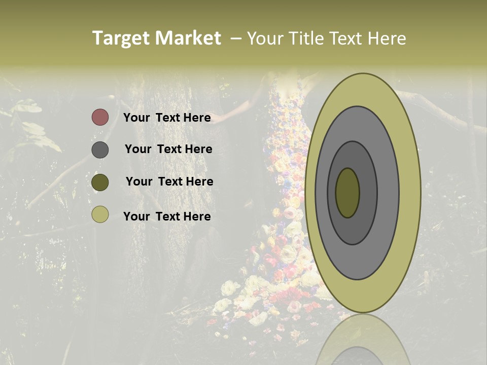 Dress Romantic Figure PowerPoint Template