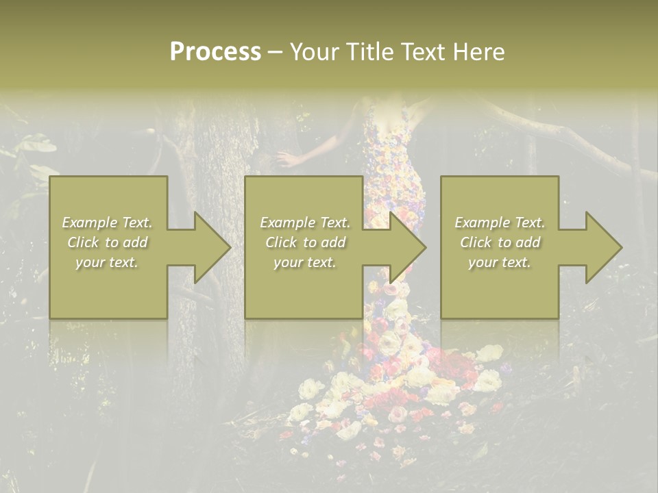 Dress Romantic Figure PowerPoint Template